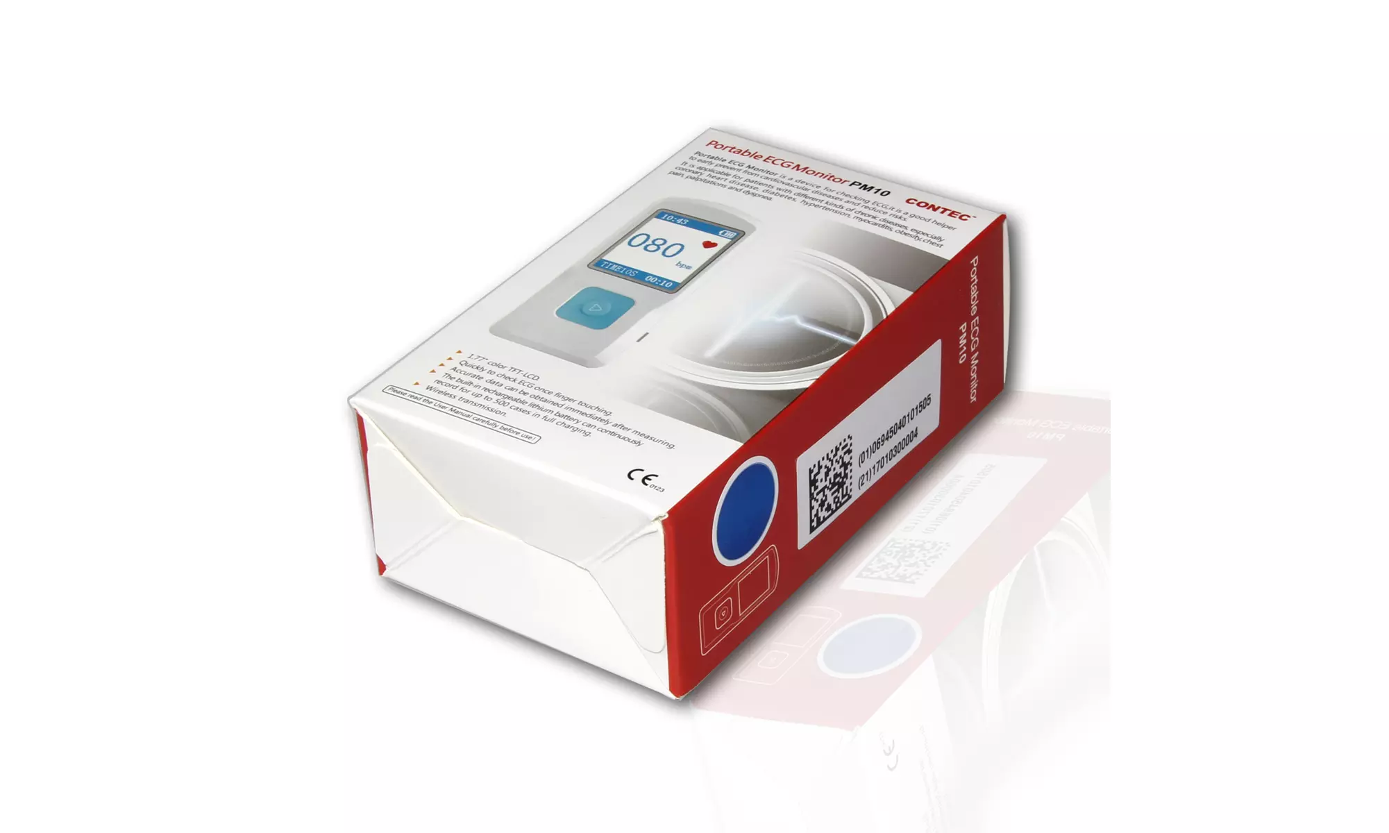 PM10 Handheld Portable ECG EKG Machine Heart Beat Monitor LCD USB Bluetooth - Second Medium