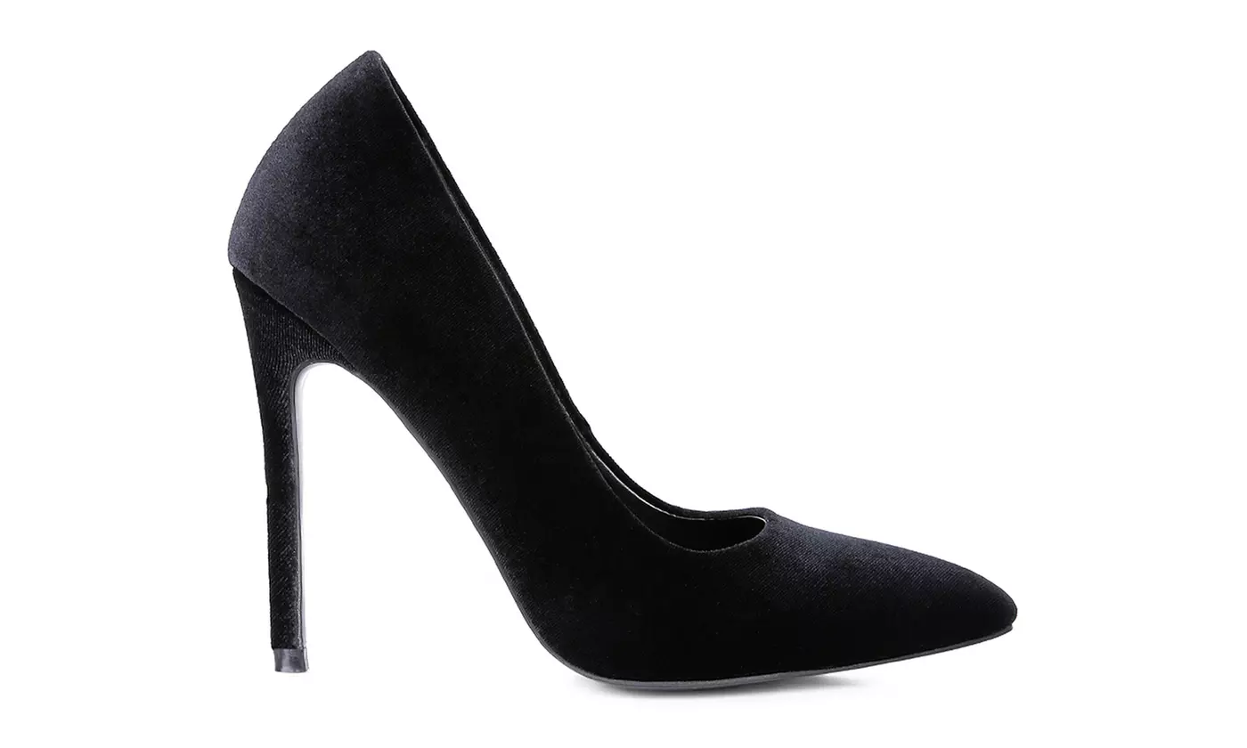 London Rag Janessa Velvet Stiletto Heel Pumps