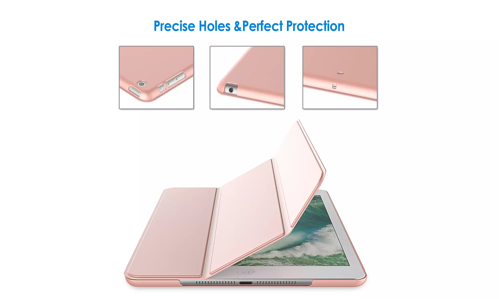 JETech Case for Apple iPad Mini 1 2 3, Hard Back Shell Soft-Touch Stand Cover