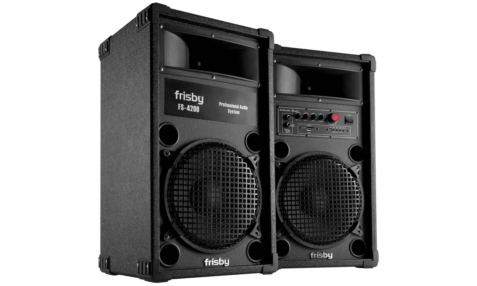 Frisby FS-4200 Amplified Speaker System Party Machine w/ Bluetooth USB SD Remote - Primary Image