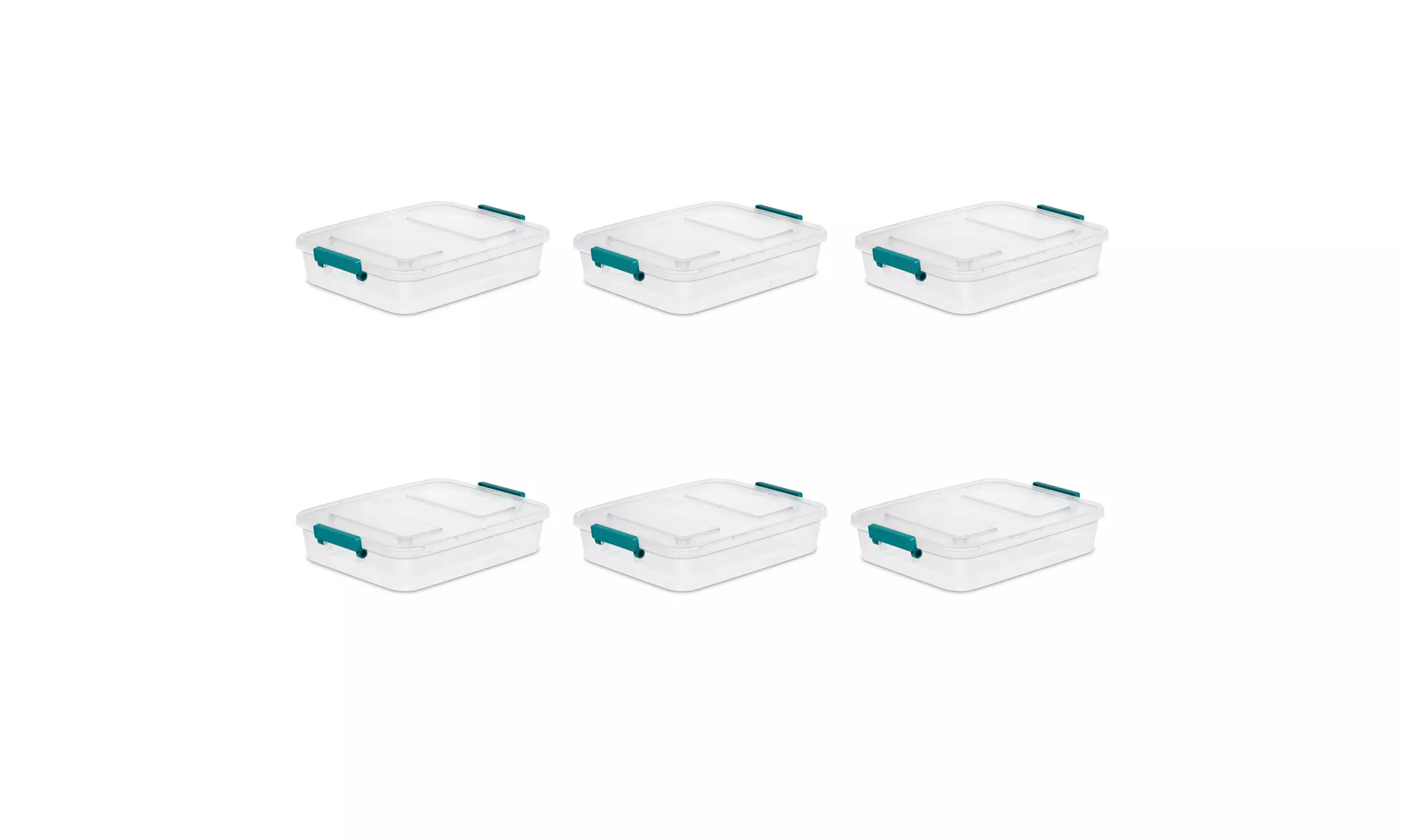 Sterilite Modular Latch Box, Clear, 6.2 Qt. / 5.9 L, Case of 6 - Primary Image