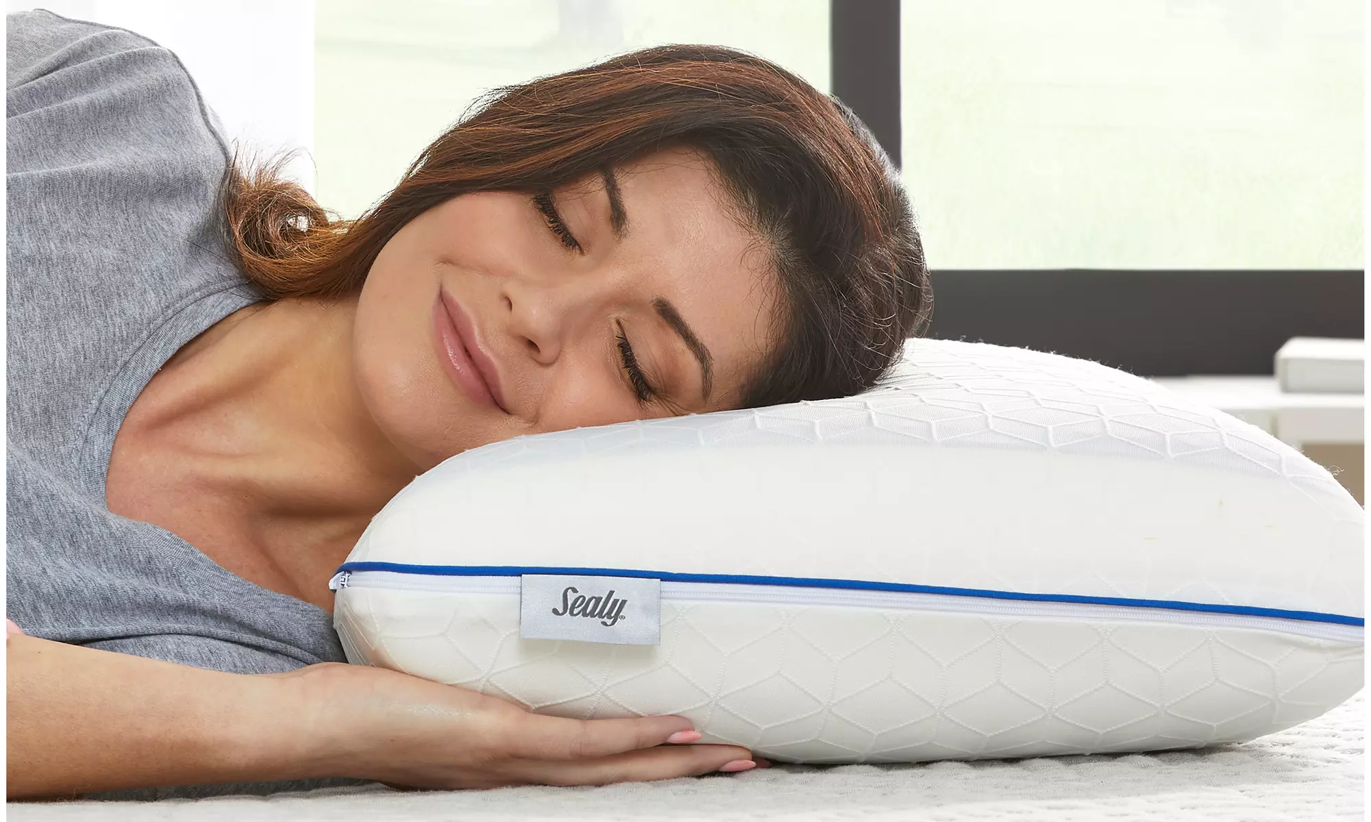 SealyChill Gel Memory Foam Bed Pillow with Anti-Microbial Cover - Second Medium