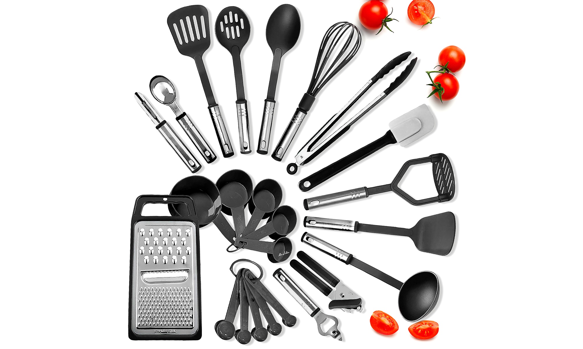 JoyTable Kitchen 39 PC Full Bakeware Set & Utensil Set - Pans, Gadgets, Utensils
