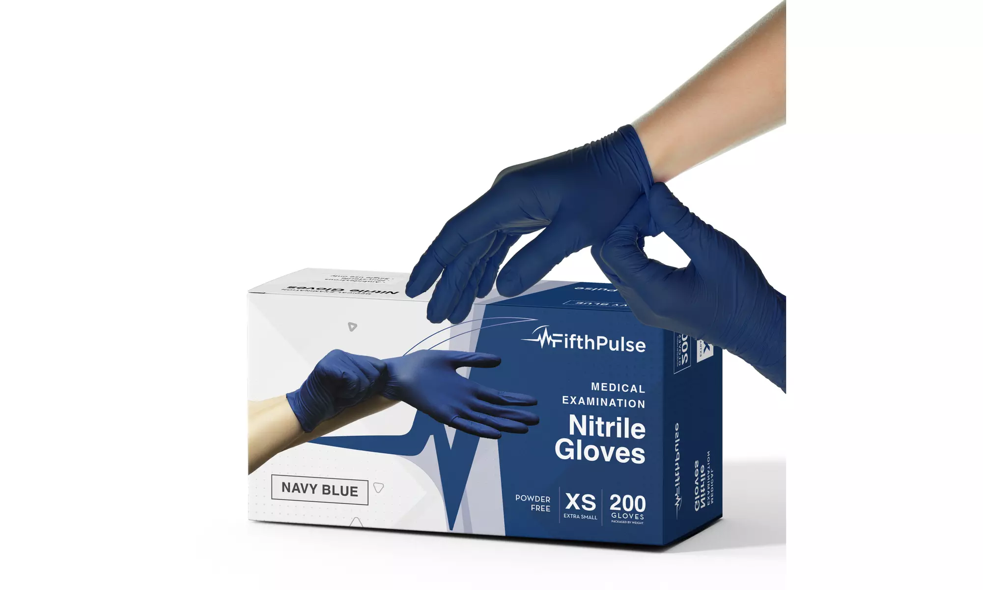 Fifth Pulse Nitrile Exam Latex Free & Powder Free Gloves - Box of 200 