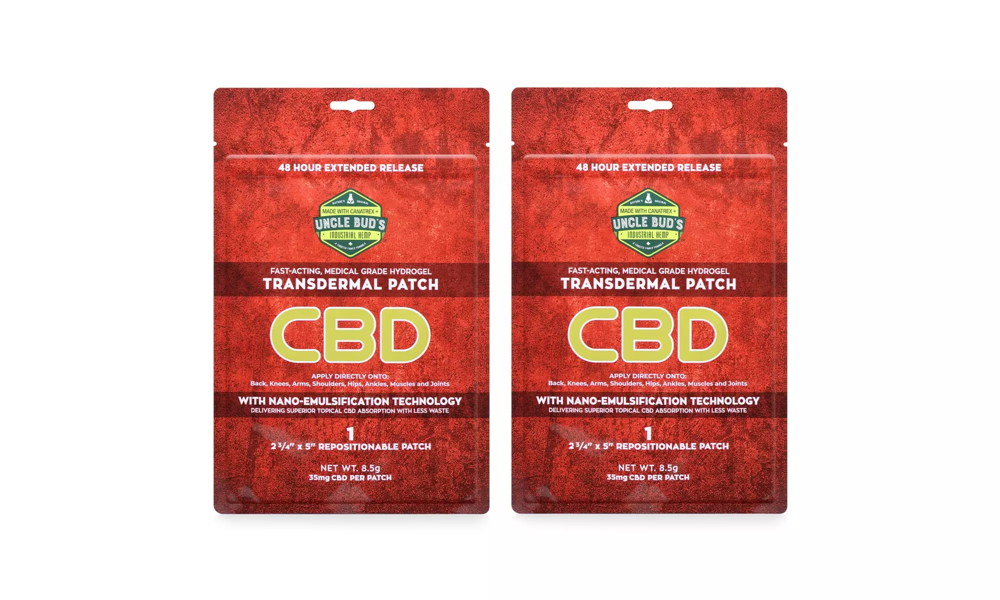 Uncle Bud's CBD Transdermal Patch 2 Pack (20mg or 35mg) - Second Medium