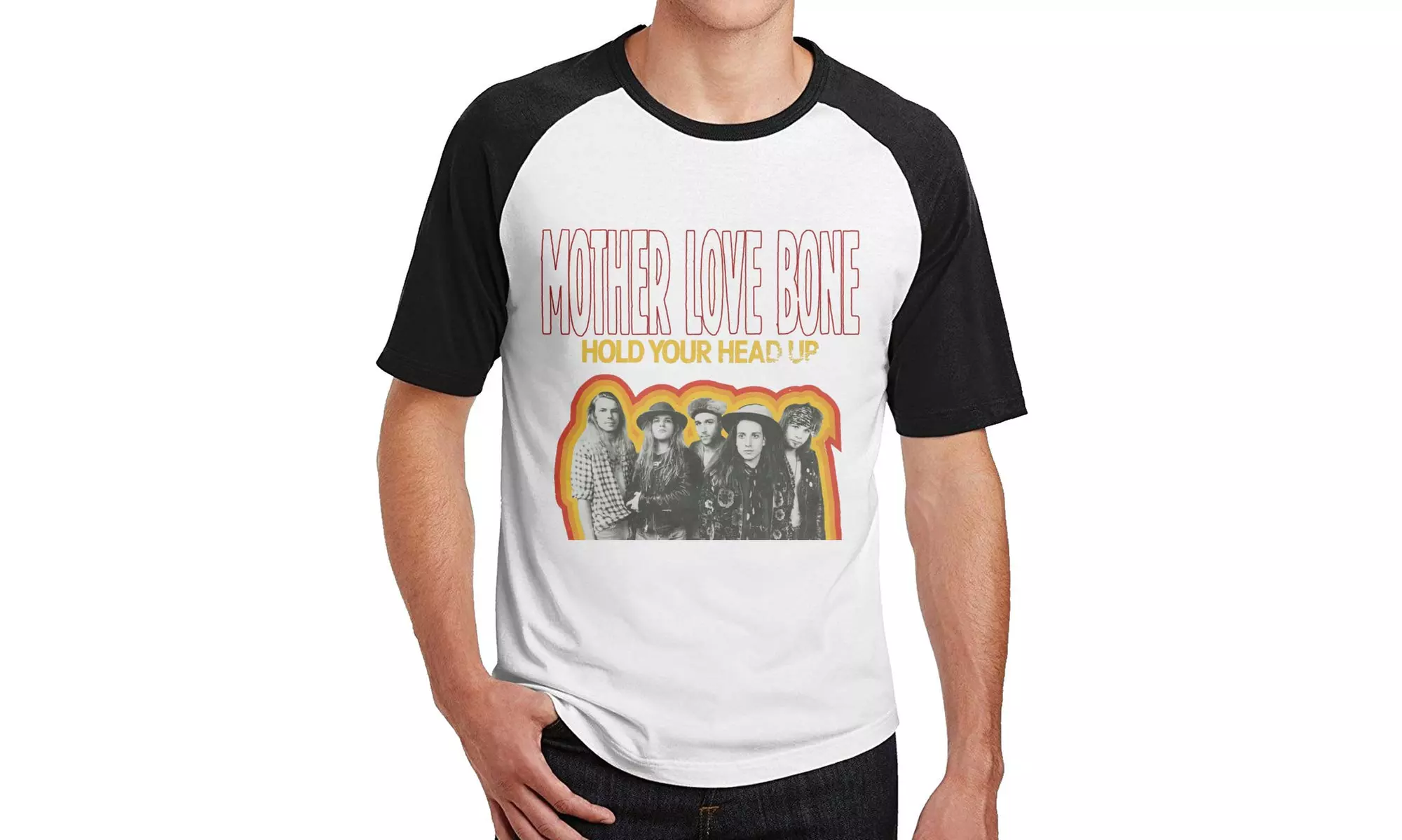 Mother Love Bone Men T Shirt Fashion Crewneck Raglan Tee Black - Primary Image