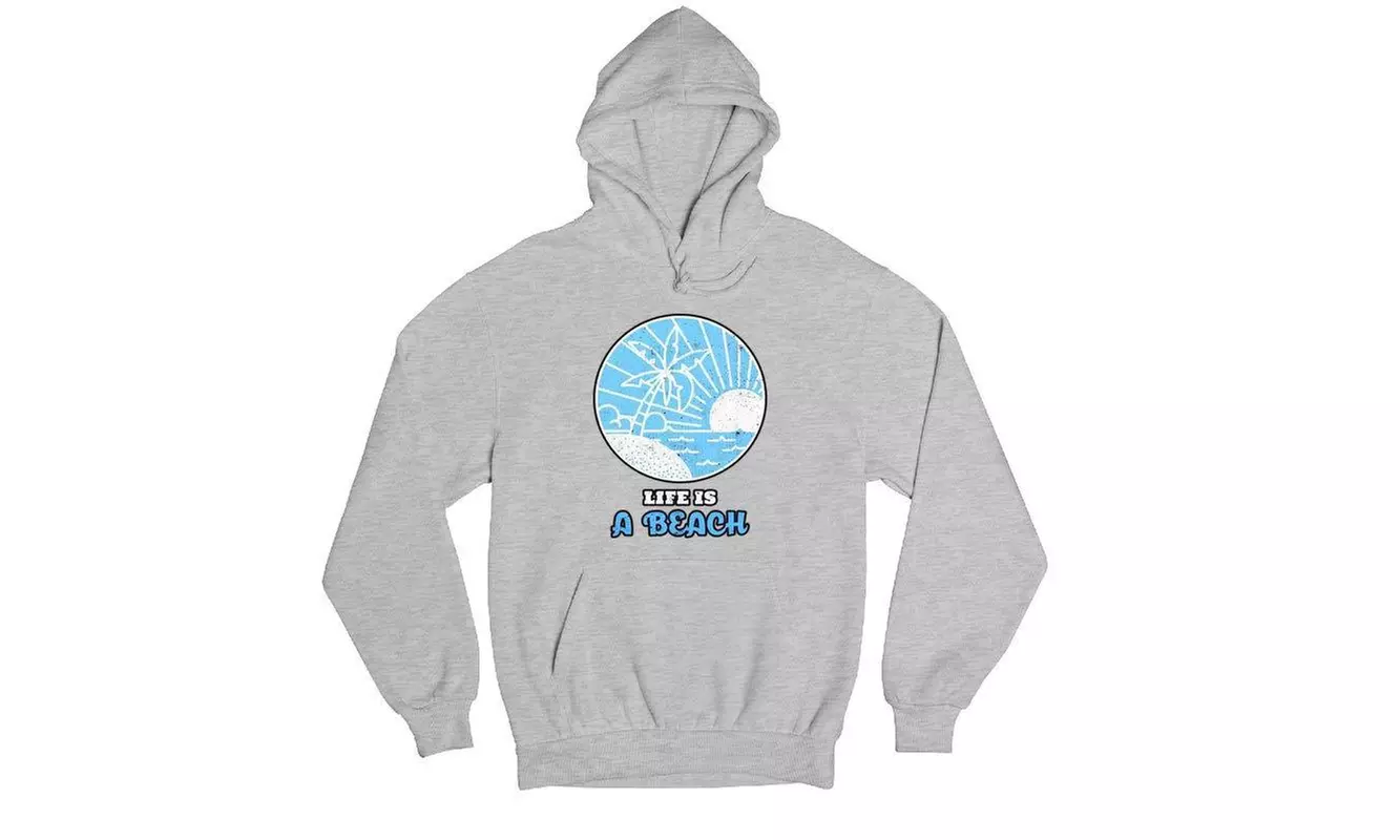 Life is a Beach Funny Summer Vacation Travel Fashion  Hoodie Sweatshirt - Primary Image
