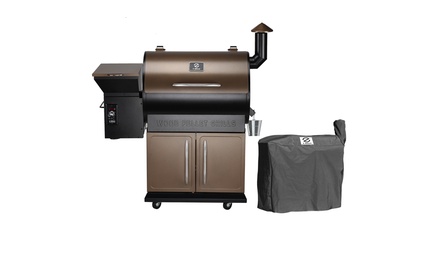 Z Grills Wood Pellet Grill BBQ Smoker Digital Control With Cover Brown ...