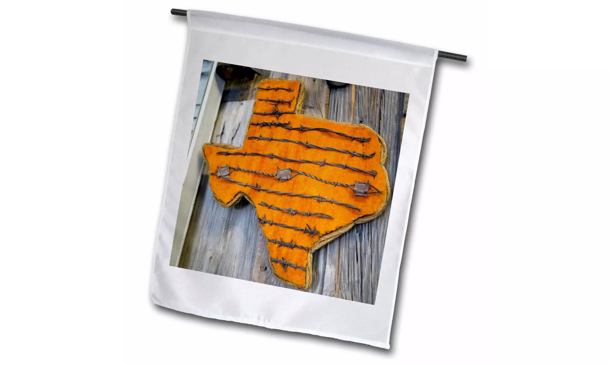  Garden Flag TEXAS, Pecos Museum Display of Barbed Wire - Primary Image