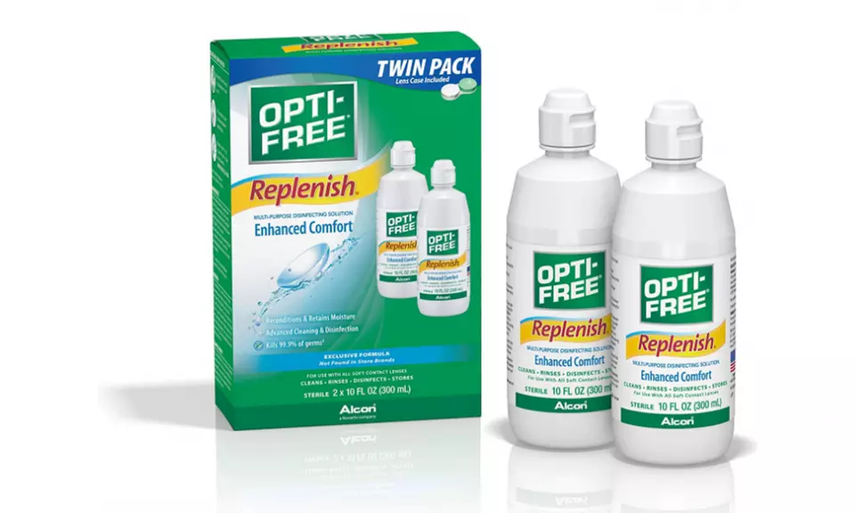 Opti-Free Replenish Multi-Purpose Disinfecting Solution with Lens Case,2 Pack - Primary Image