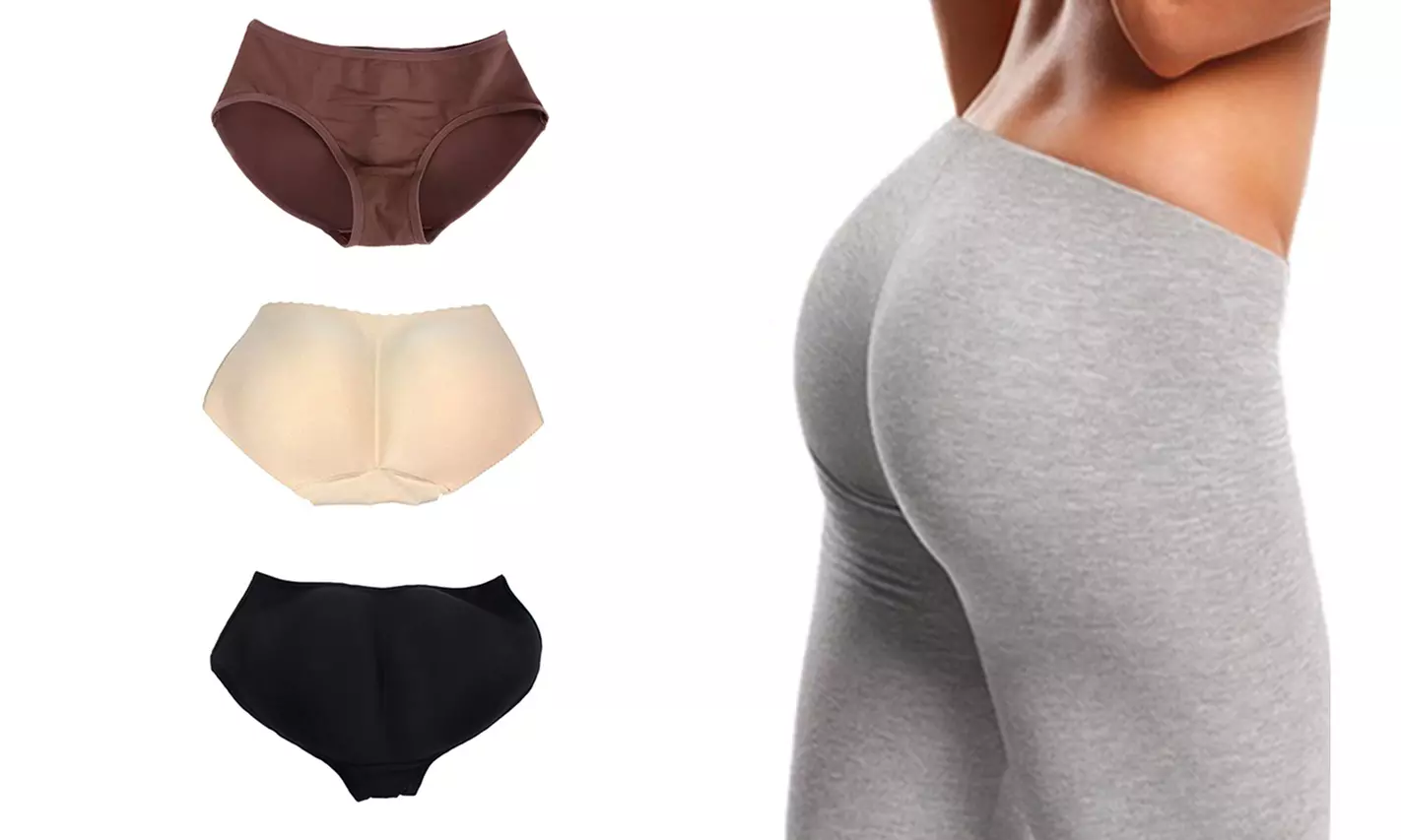 Seamless Push Up Padded Panties Underwear for Women - Primary Image