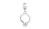 Bling Jewelry CZ Engagement Ring Dangle Charm Pandora Compatible Bead