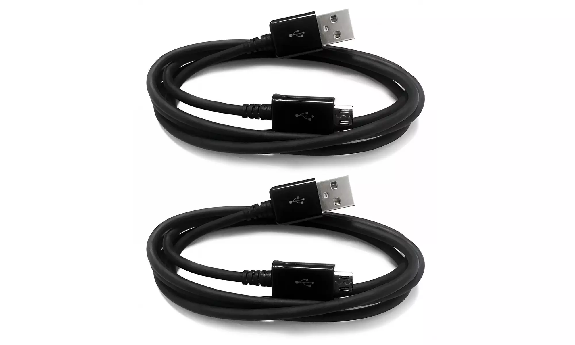 2x OEM MICRO USB FAST CHARGING CABLE CORD SYNC FOR GALAXY ANDROID CELL PHONE 3FT - Primary Image