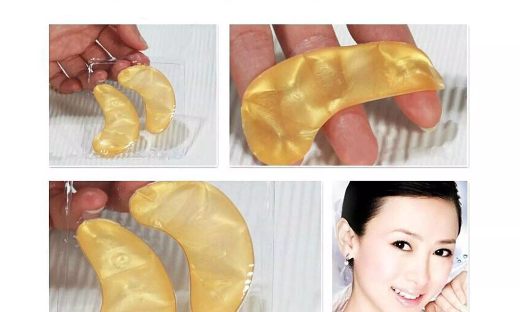 10X Pairs Anti Aging Dark Circle Collagen 24k Gold Eye Patches Pad 