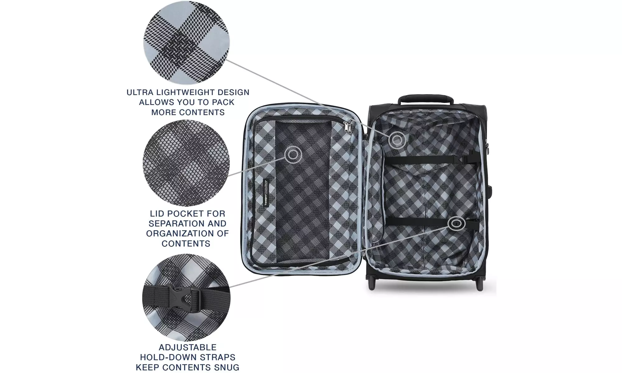 Travelpro Maxlite 5 Softside Lightweight Expandable Upright Luggage, Black - Second Medium