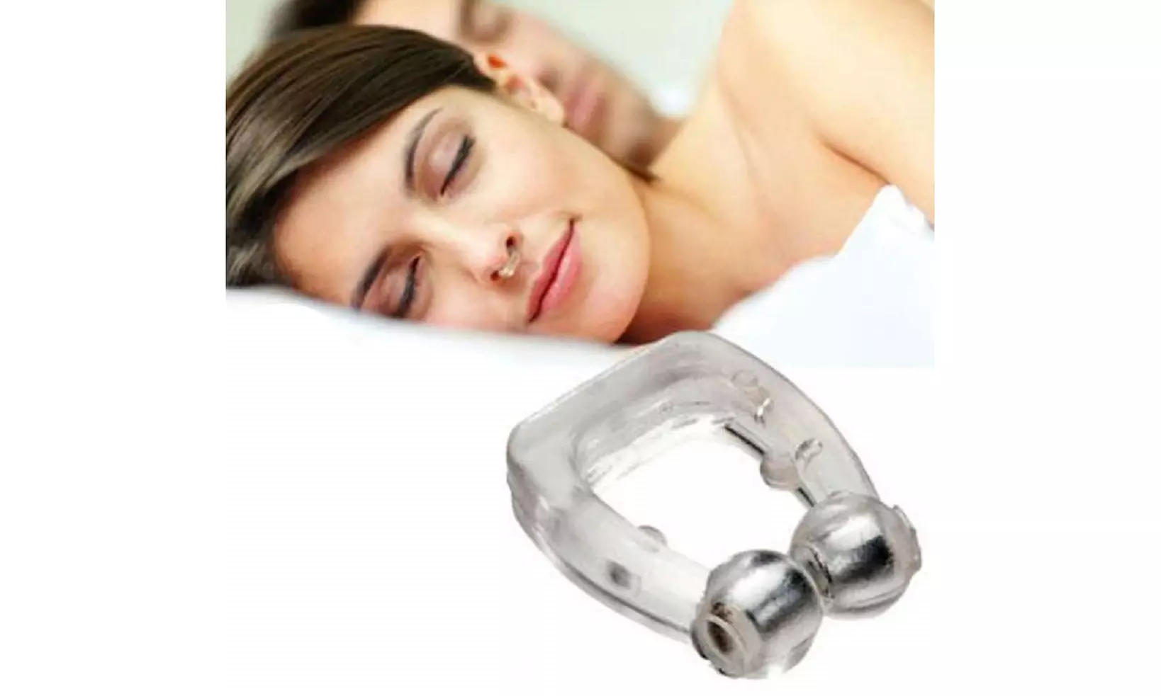 4 Pack Silicone Clipple Magnetic Anti Snore Stop Snoring Nose Clips Sleeping Aid - Primary Image