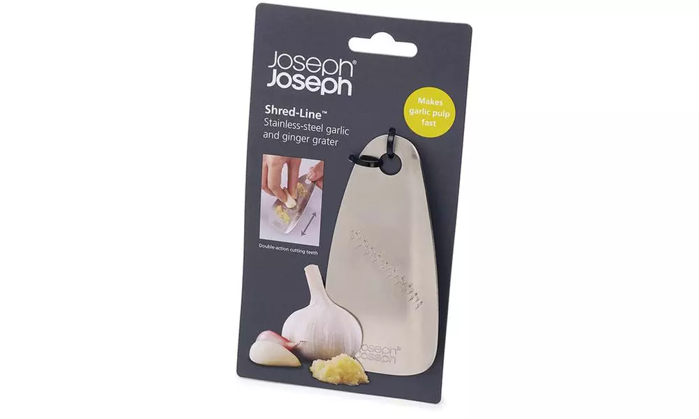 Joseph Joseph Steel Shred-Line Garlic & Ginger Grater - Primary Image