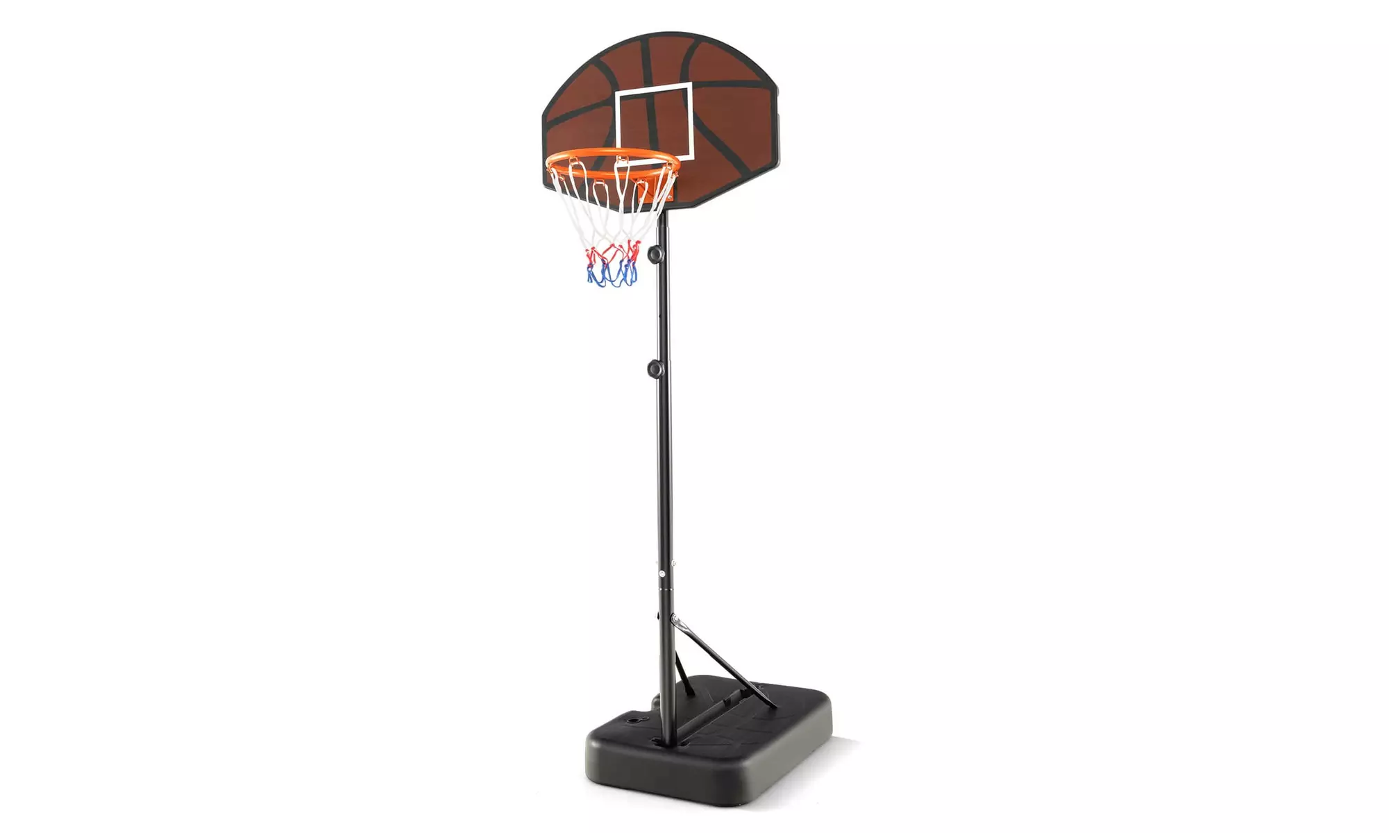 Basketball Hoop 5.6-6.5 FT Height Adjustable for Kids w/ Shatterproof Backboard