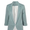Image 5: Women's Cotton Rolled up Sleeve No-Buckle Blazer Jacket Suits