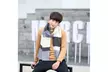 Mens Winter Knit Scarf Color Block Long Striped Scarf Knit Fashion Scarves  - Second Medium