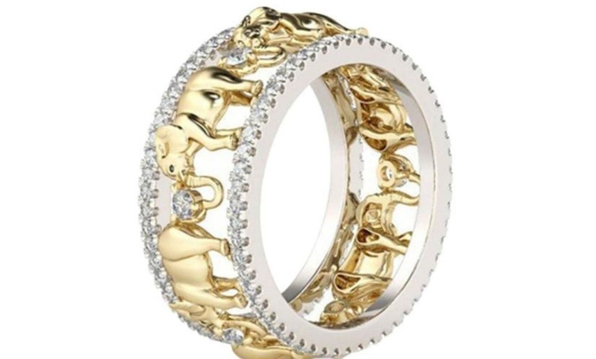 Image 3: Gold Elephant Ring