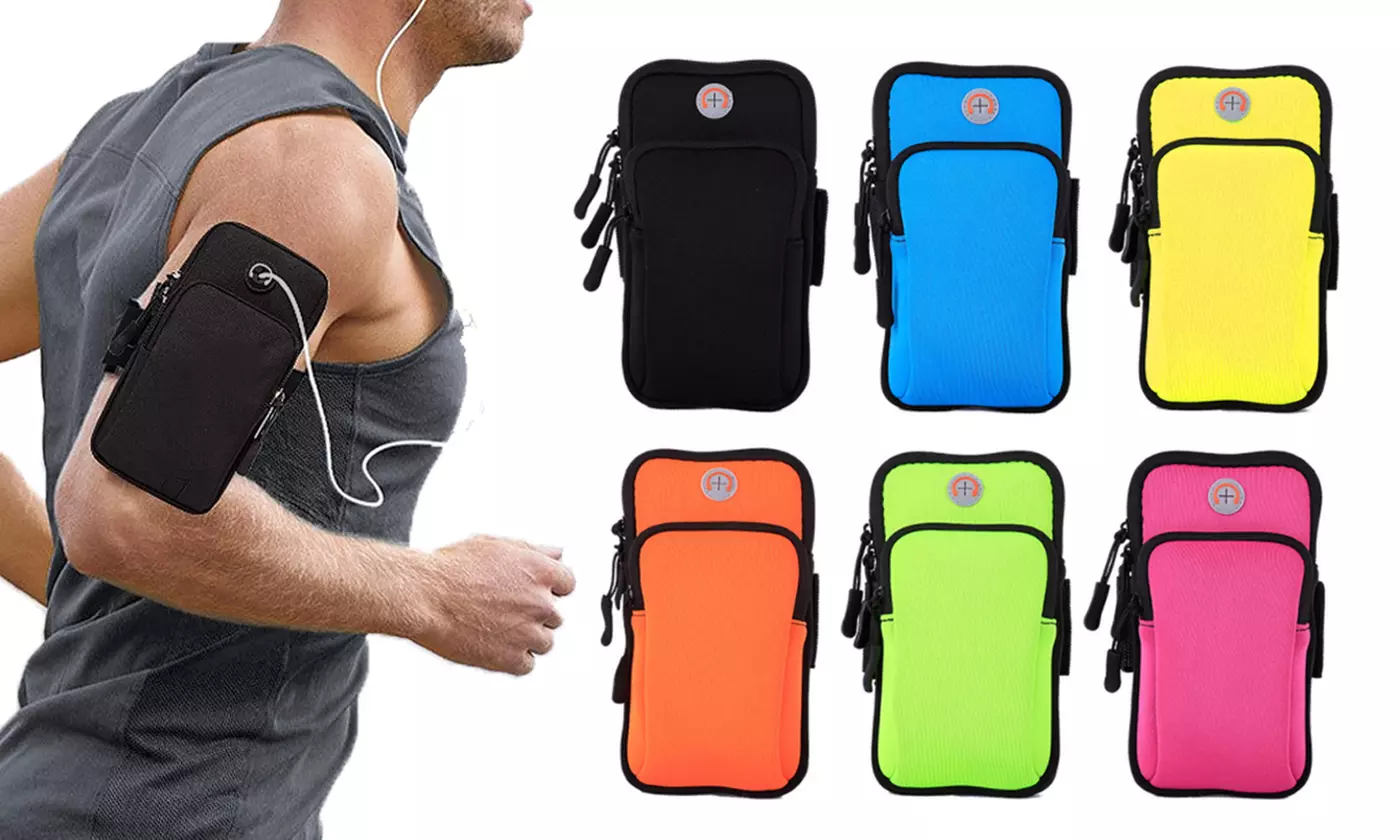 Cell Phone Sports Arm Bag Case Running Jogging Workout Gym Band Pouch Holder - Primary Image