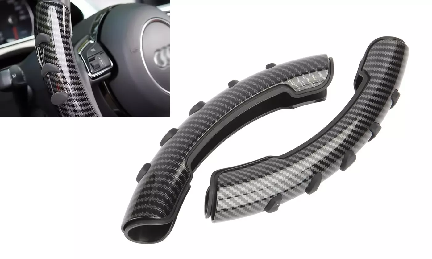 2Pcs Universal Non-Slip Steering Wheel Booster Cover Car Accessories - Primary Image