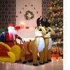 Image 5: 7 Ft Waterproof Inflatable Double Deer w/ Sled Christmas Decoration