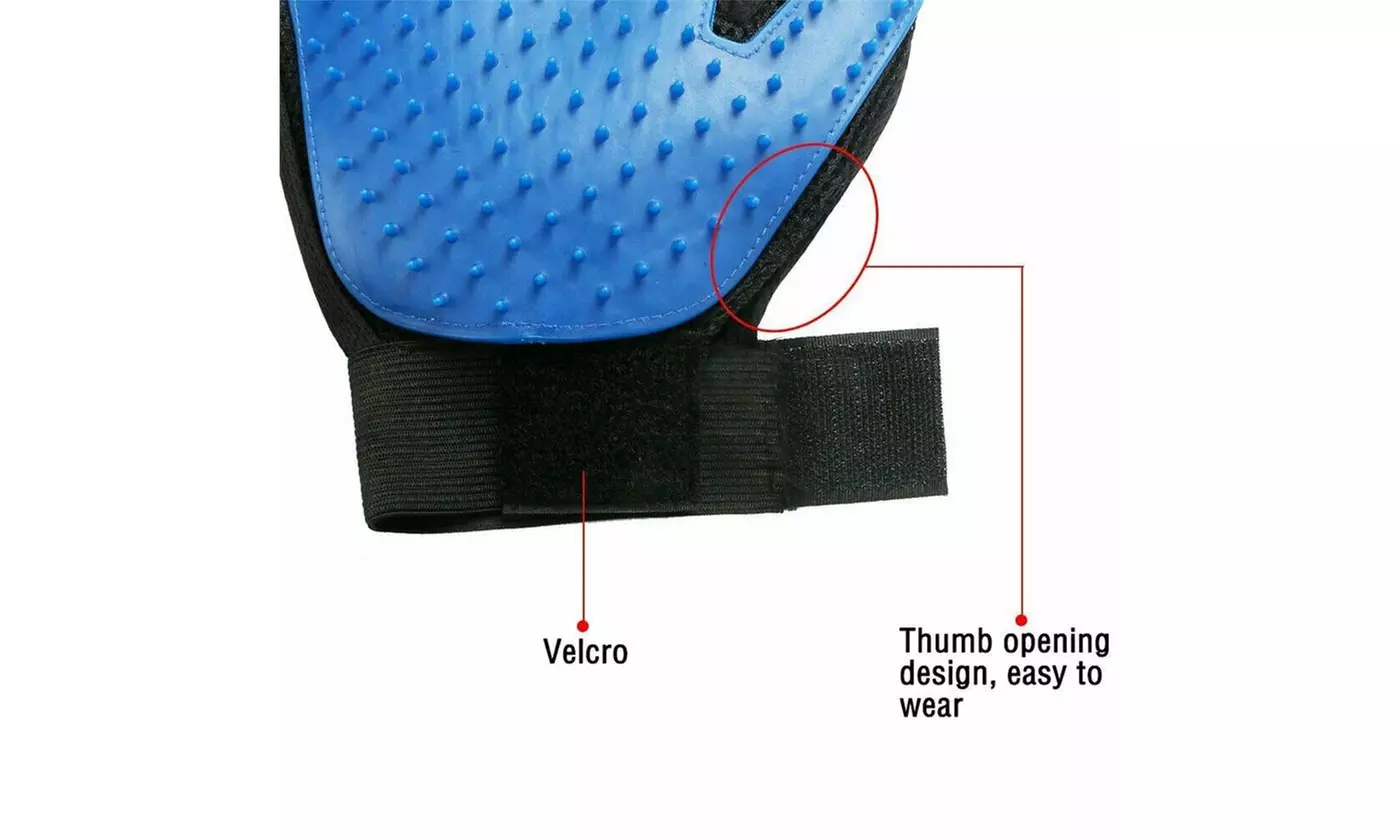 Pet Hair Remover Glove Brush Dog Cat Grooming Massage Soft Bath Deshedding Comb
