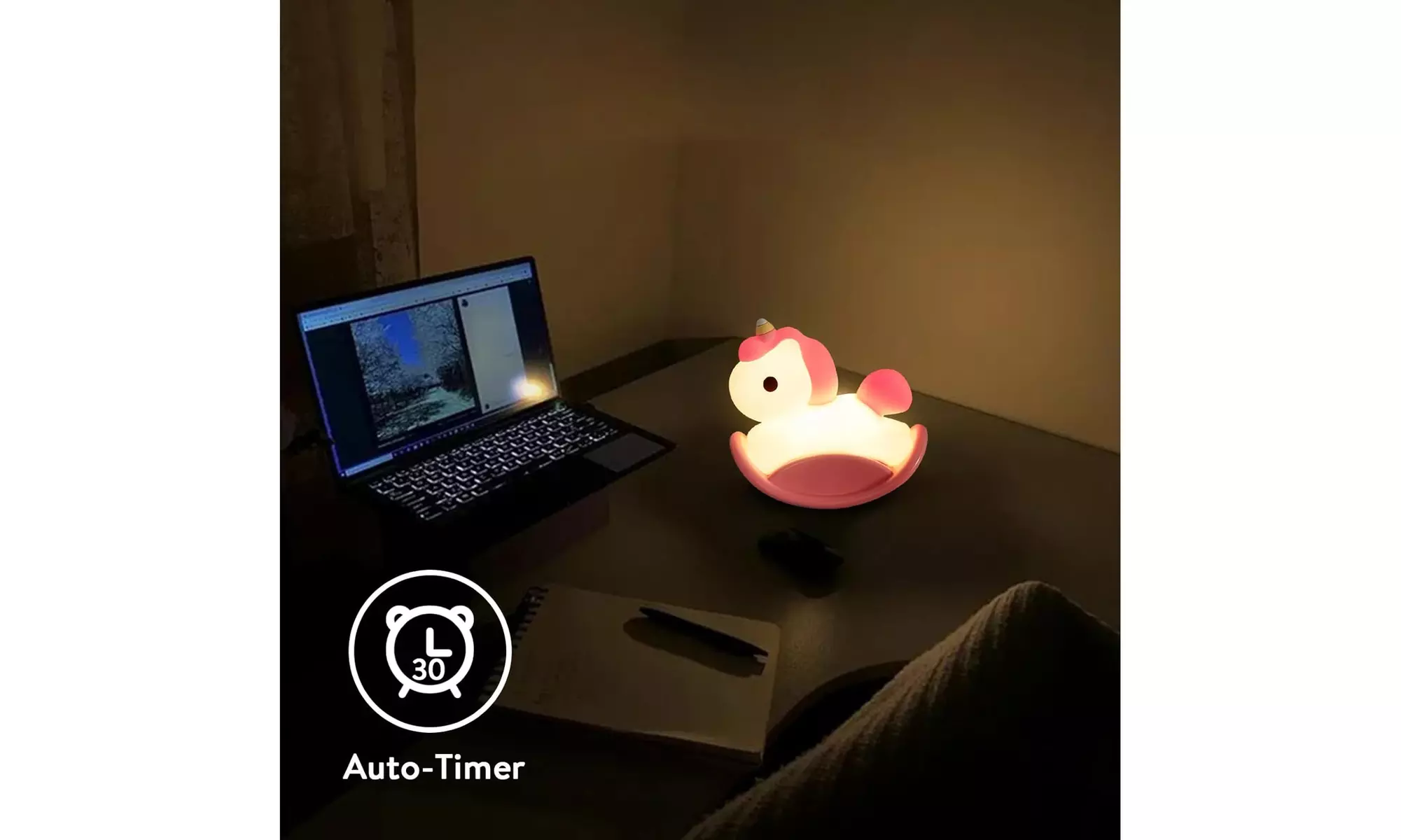Kidstan Unicorn Rocking Horse Touch Night Light for Kids 1200mAH