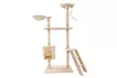 60" Solid Cute Sisal Rope Plush Cat Climb Tree Cat Tower Beige - Second Medium