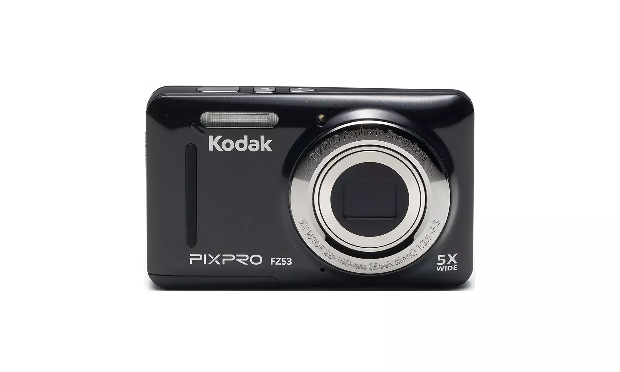 Kodak PIXPRO Friendly Zoom FZ53 Digital Camera (Black) with Case and Memory Card - Primary Image