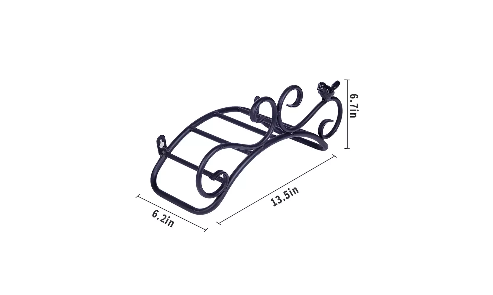 Wrought Iron Wall Mounted Hose Holder Rack Hose Hanger Storage  - Second Medium