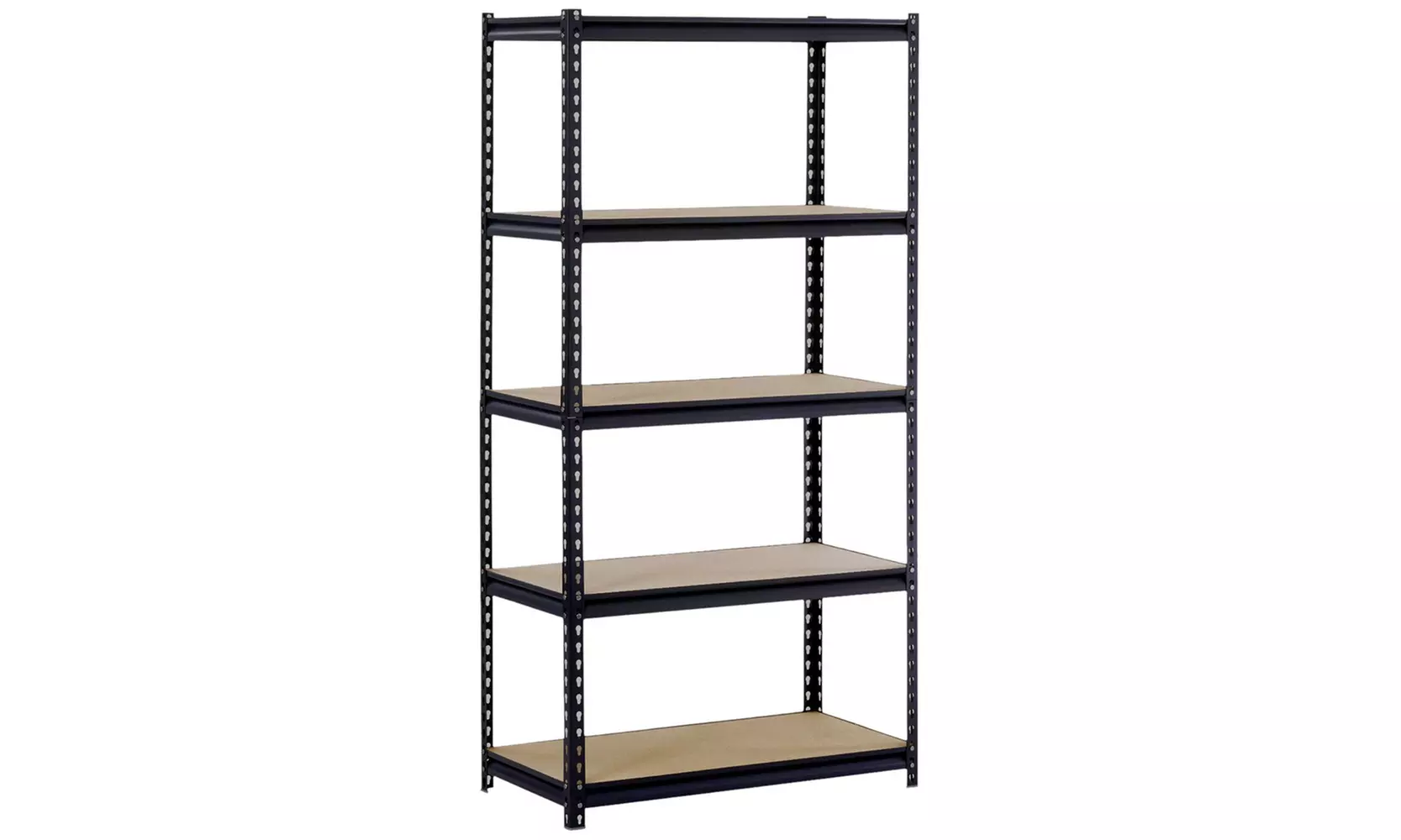 5 Tier Shelf Standard DIY Galvanizing Storage Rack Shelving Unit Black - Primary Image