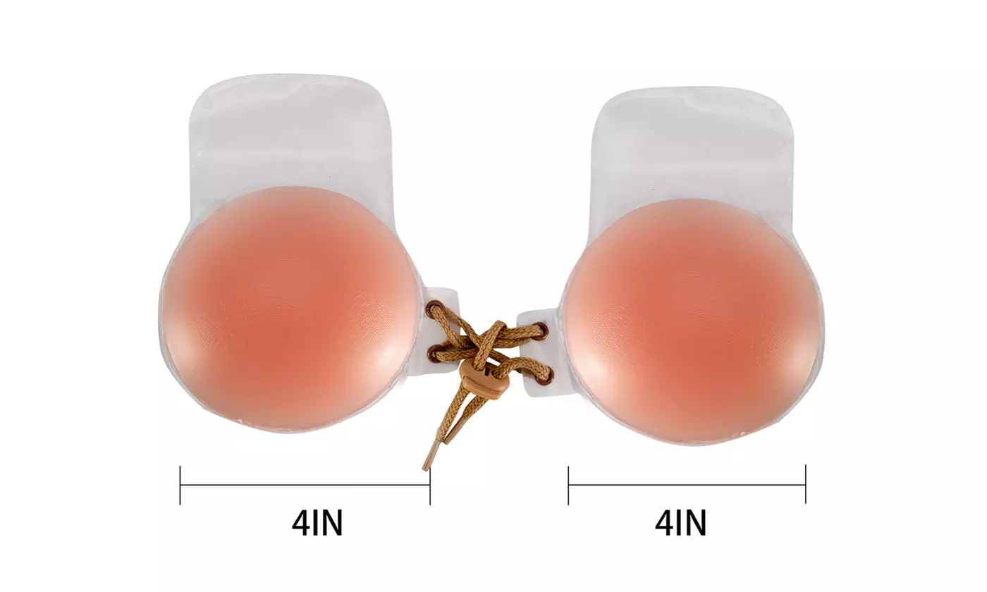 Silicone Invisible Gel Bras Sticky Strapless Nipple Cover Push-Up Bras 