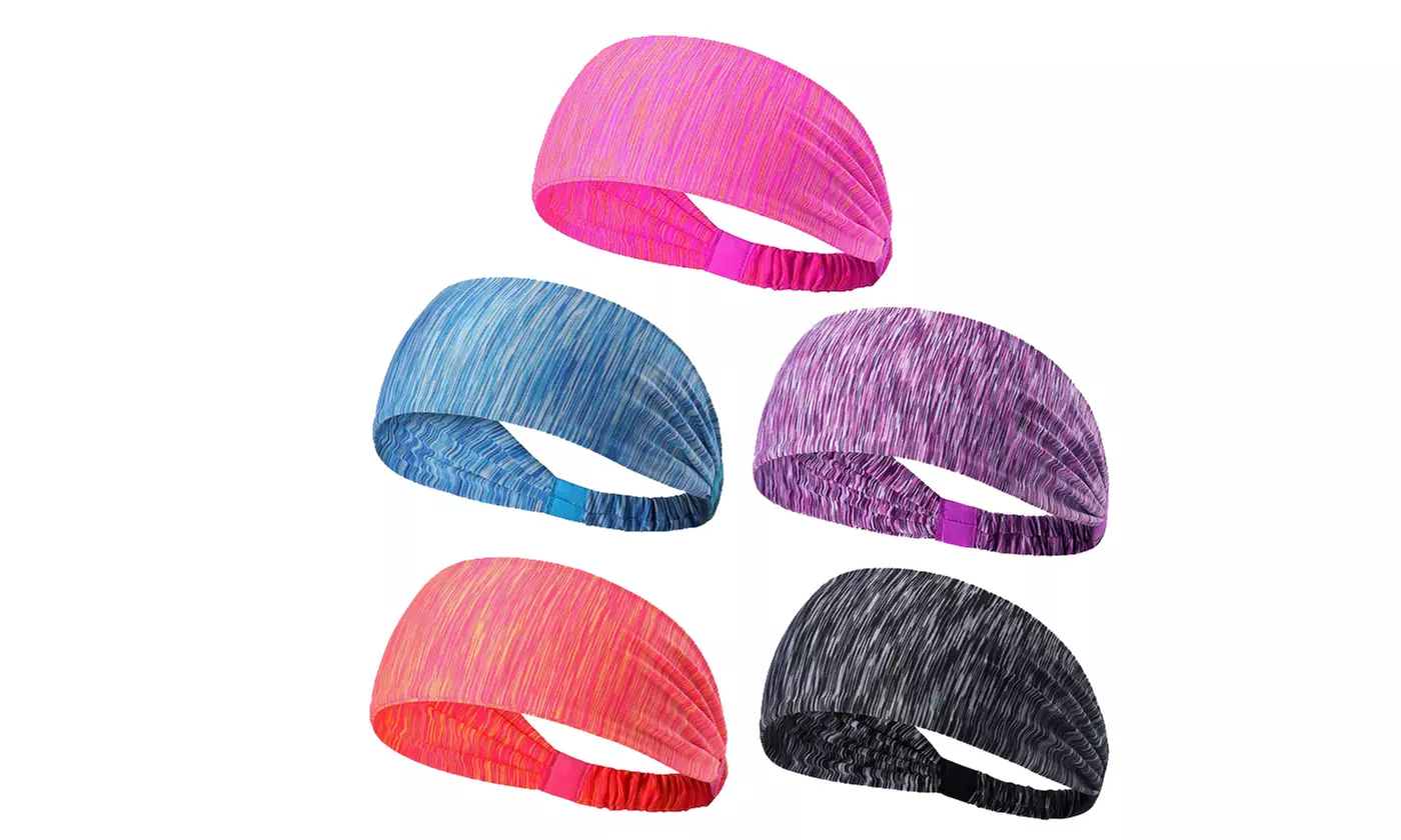 Unisex Yoga Sport Athletic Headband for Running Sports Elastic Wicking Sweatband