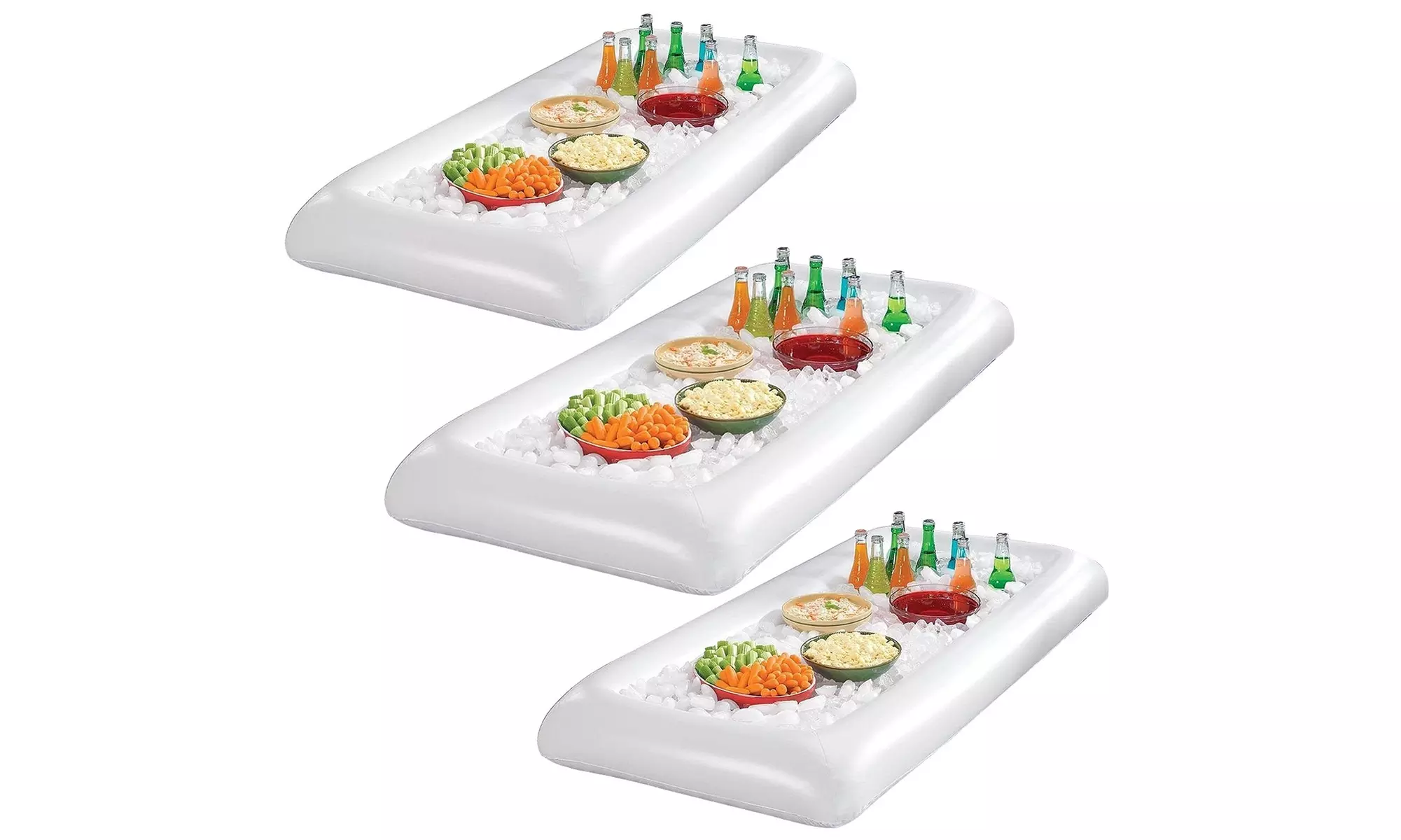 Sorbus White Inflatable Drinks & Food Serving Bar - Primary Image