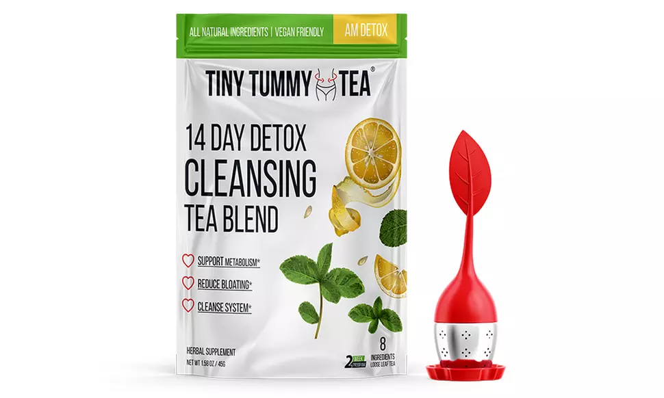 Tiny Tummy Cleanse Detox Tea with Infuser (2 Week Supply)