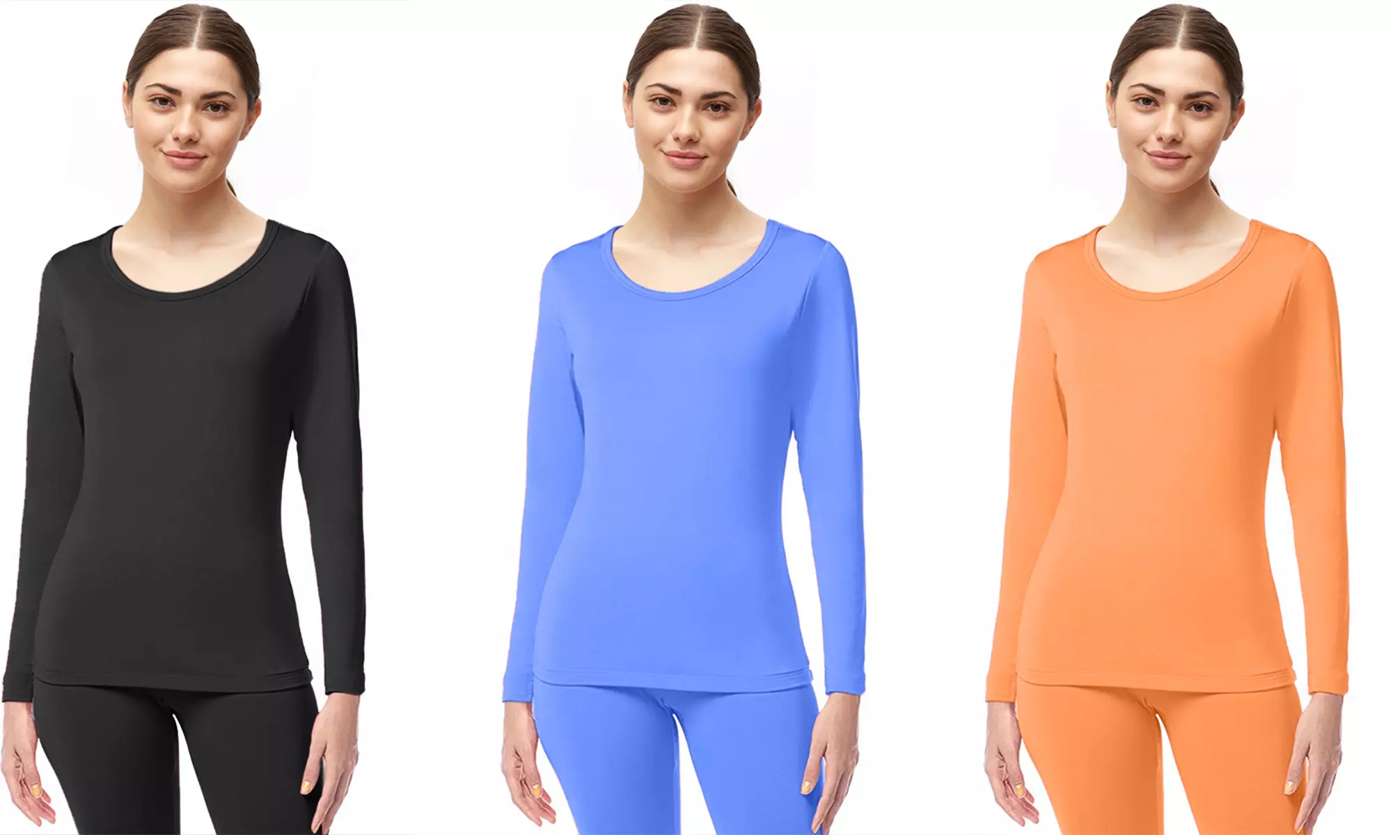 WuhouPro Women Microfiber Fleece Thermal Underwear Long Johns Top Shirt - Primary Image
