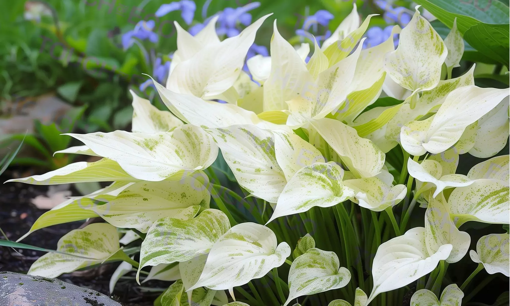 White Feather Trimmed Hosta Bare Roots (2-, 4-, 8-Pack With Planting Tool)
