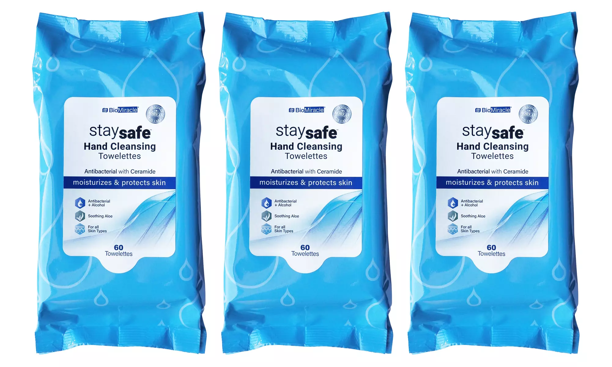 Anti-Bacterial Wipes with 62% Alcohol and Aloe (60, 120, and 180-Count)