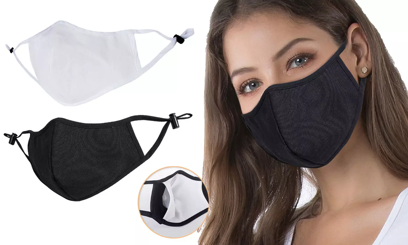 Reusable Non-Medical Cotton Face Mask with Adjustable Earloop (3-Pack) - Primary Image