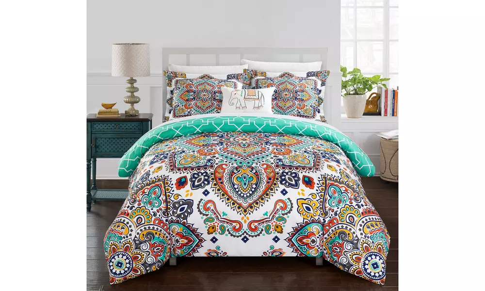 Boho Collection 8 or 6 Pc Comforter Set and 4 or 3 Pc Quilts/ Duvets - Primary Image