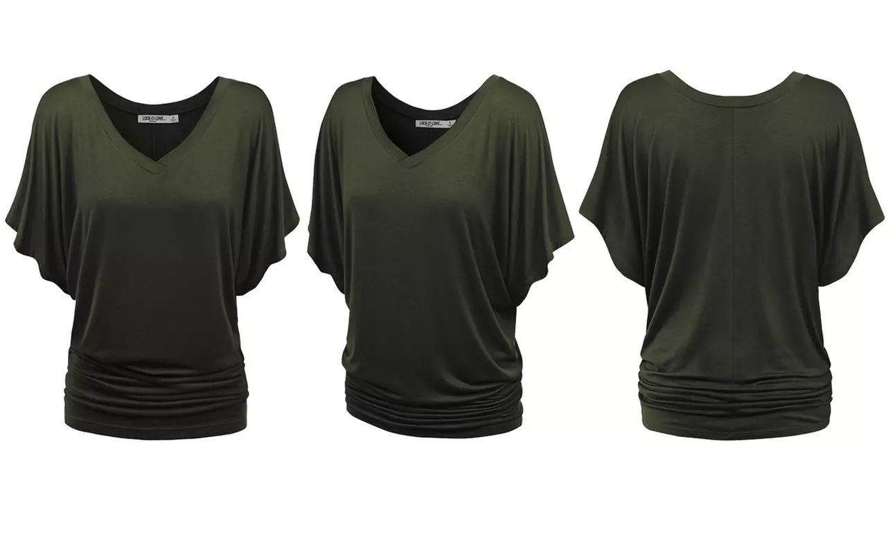 Women's Dolman Top S-3X  by Made by Johnny Plus Size 