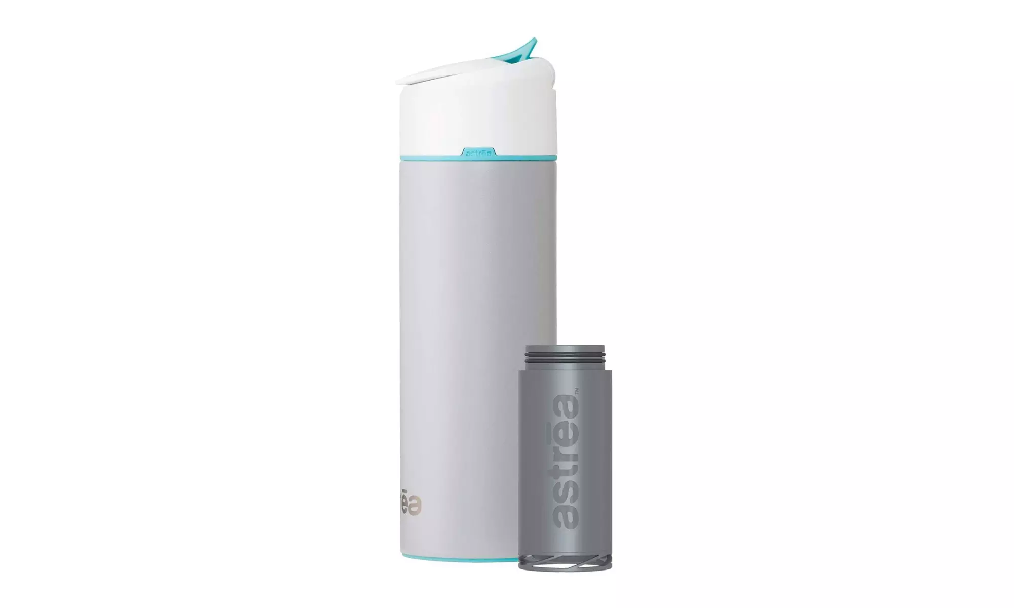 Astrea Stainless Steel Bottle with 1 Filter (Gray/Blue) - Primary Image