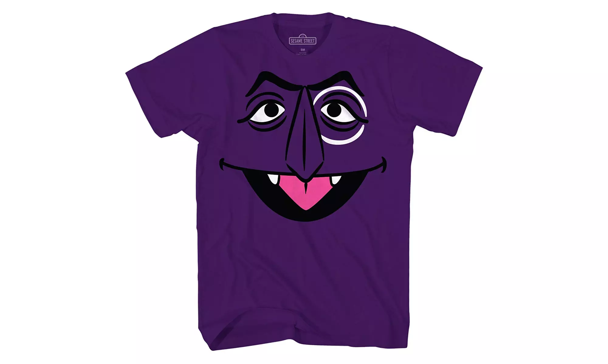 Sesame Street Count Von Count Face Tee Funny Humor Pun Youth Kids Boys Graphic - Primary Image