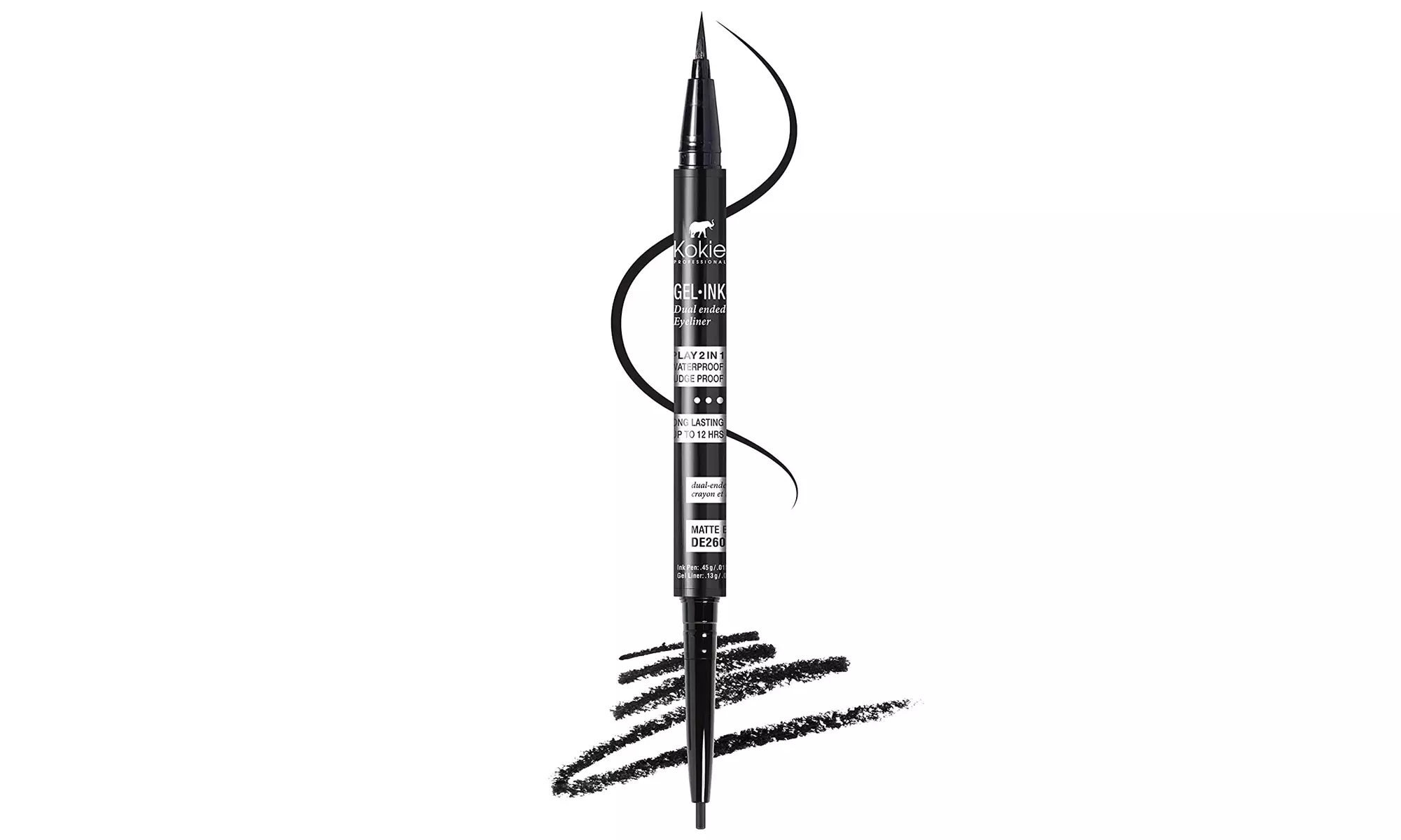 Kokie GEL INK DUAL ENDED EYELINER, Gel Eyeliner, Liquid Eyeliner - Primary Image