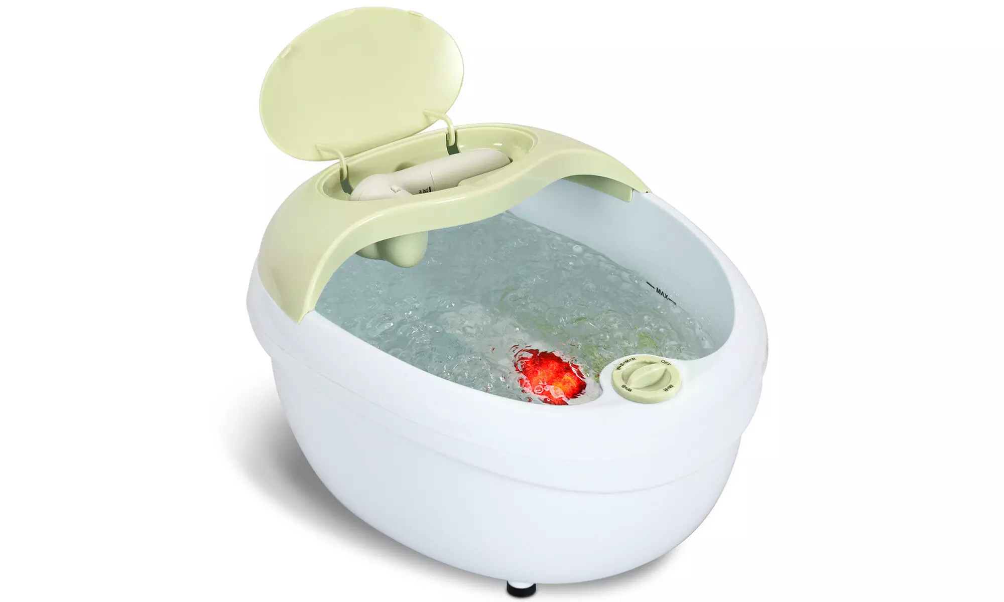 Foot Spa Bath Massager Bubble Vibration Red Light Rollers with Callous Remover - Primary Image