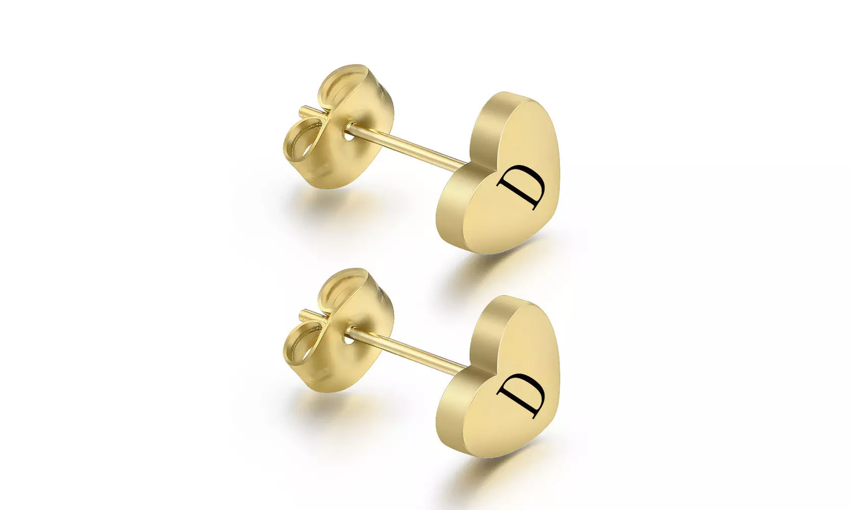 Initial Stud Earrings 14K Gold Plated Dainty Letter Earrings 