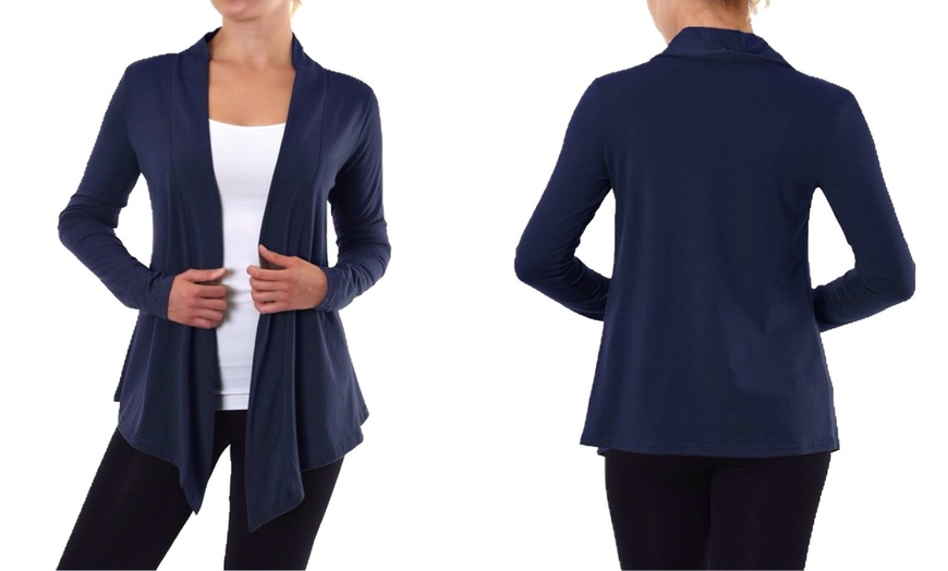 Image 3: Lightweight & Draped Flyaway Cardigan Sweater